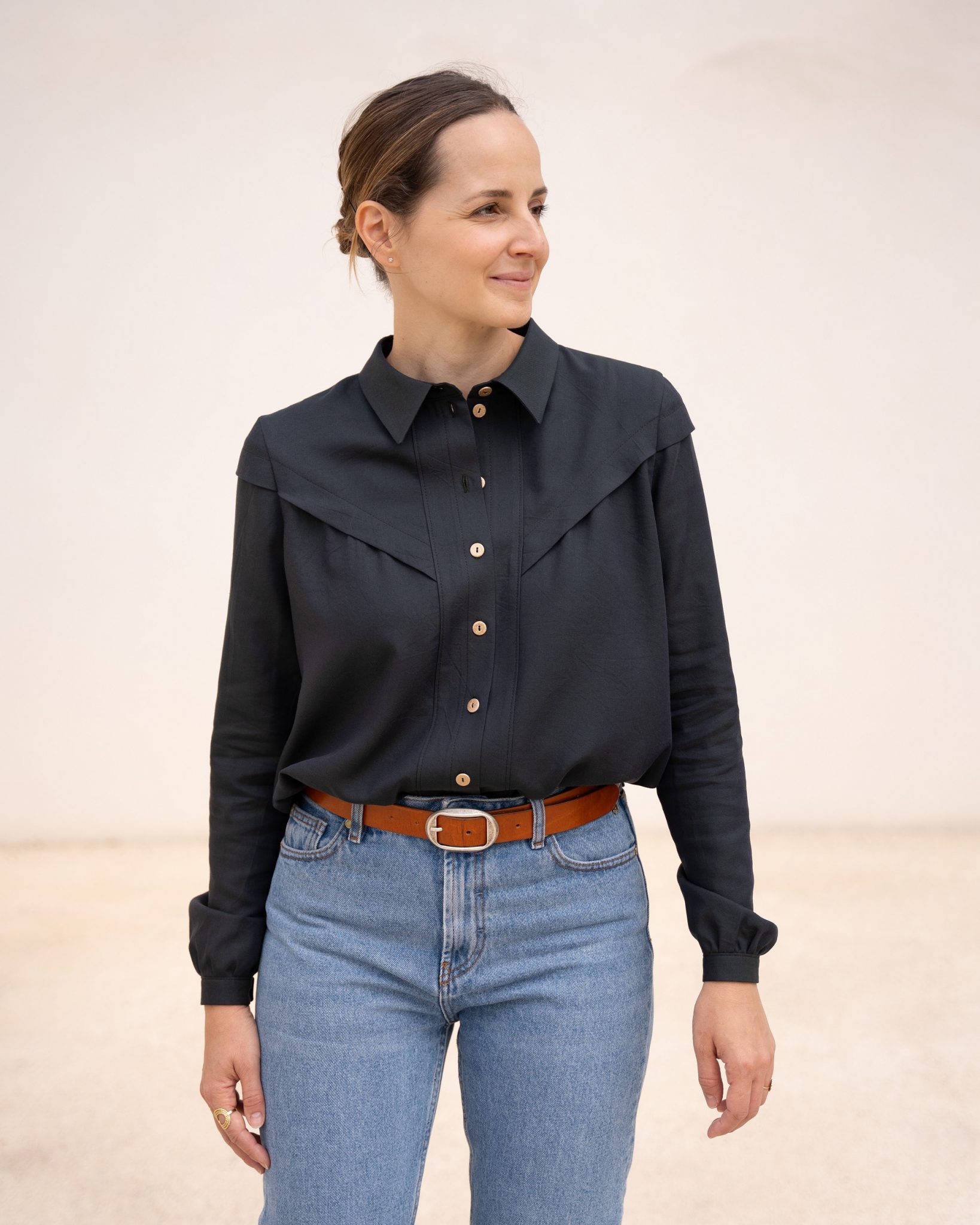 Chemise LOFT Ann Taylor épaules Dénudées Bleue Rayée - Taille Petite (PS), 100% Coton, Neuve Avec étiquettes