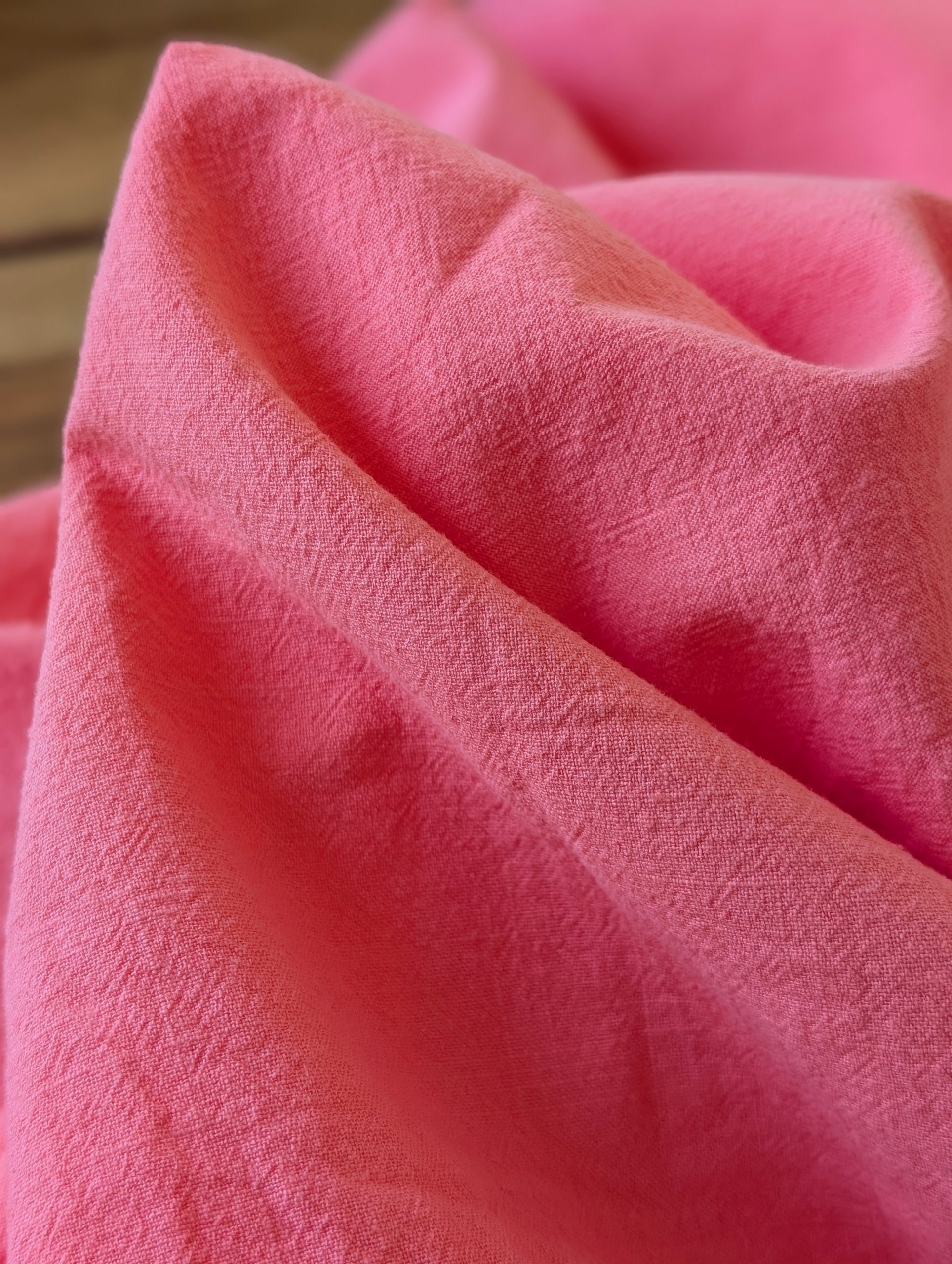 Coton lavé corail - Tissu couture - Anna Rose patterns Coton lavé corail - Tissu couture - Anna Rose patterns