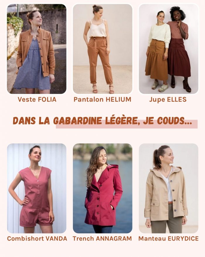 Quoi coudre dans la gabardine légère ?