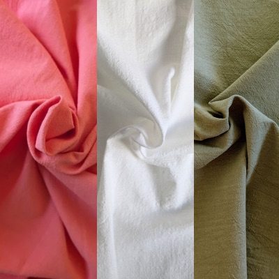 Coton lavé - Kaki Blush Blanc - Anna Rose patterns