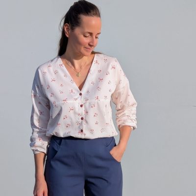 Patron blouse débutant - Blouse OXYGN - Anna Rose patterns