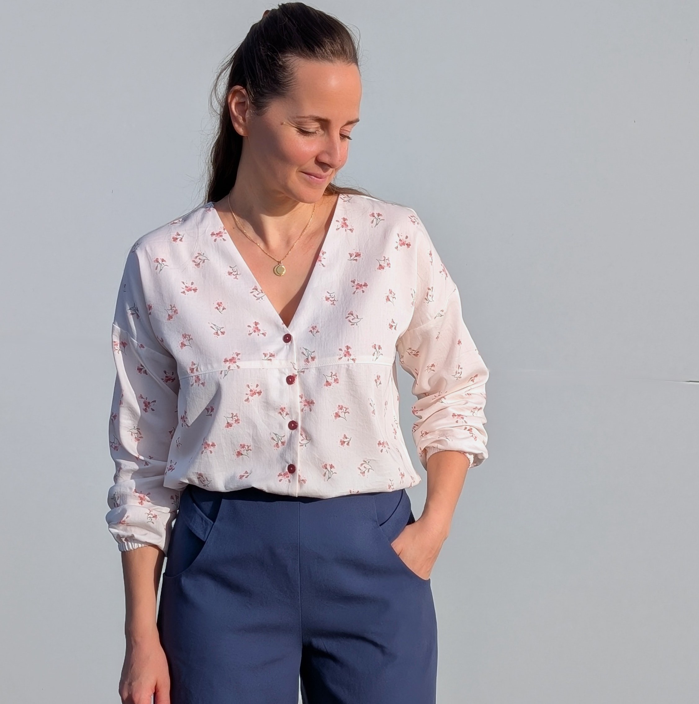 Patron blouse débutant - Blouse OXYGN - Anna Rose patterns